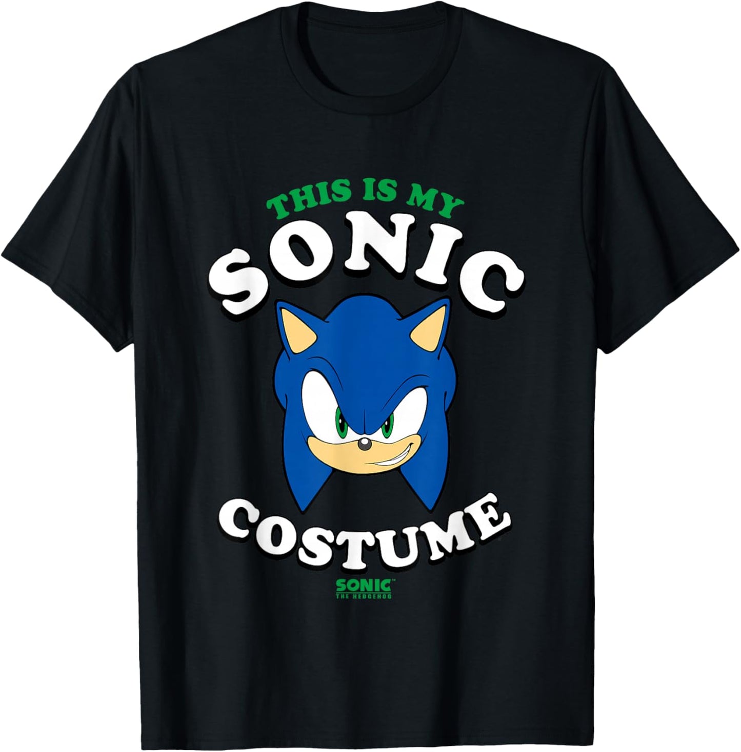 Sonic The Hedgehog Halloween This Is My Sonic Costume T-Shirt - T-Shirt | Black