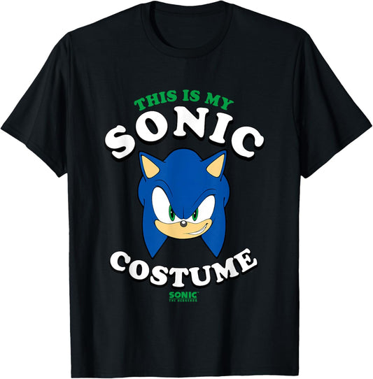 Sonic The Hedgehog Halloween This Is My Sonic Costume T-Shirt - T-Shirt | Black