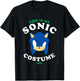 Sonic The Hedgehog Halloween This Is My Sonic Costume T-Shirt - T-Shirt | Black
