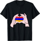 Armenia Hand Sign Love Heart Armenian Flag Armenian Pride T-Shirt - T-Shirt | Black
