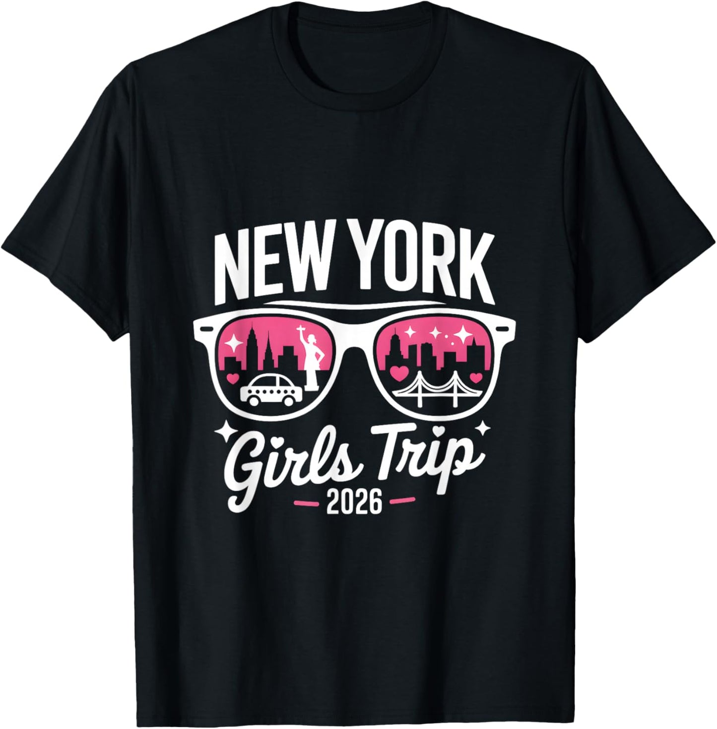 NYC Girls Trip 2026 Matching Group Manhattan City Squad T-Shirt - T-Shirt | Black