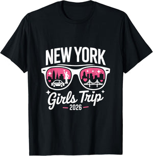 NYC Girls Trip 2026 Matching Group Manhattan City Squad T-Shirt - T-Shirt | Black
