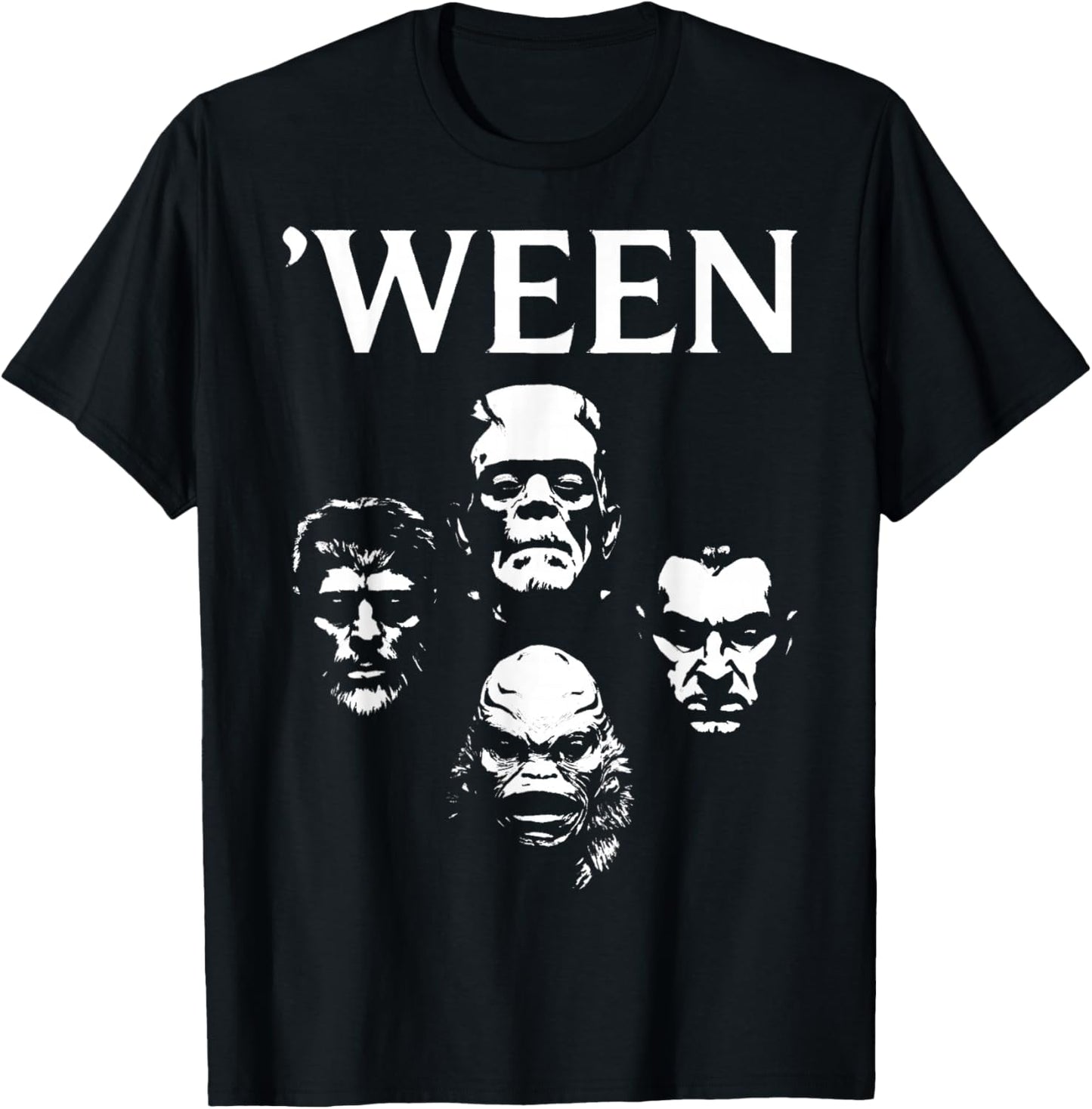 Horror Movie Halloween Classic Monster Costume Party T-Shirt - T-Shirt | Black