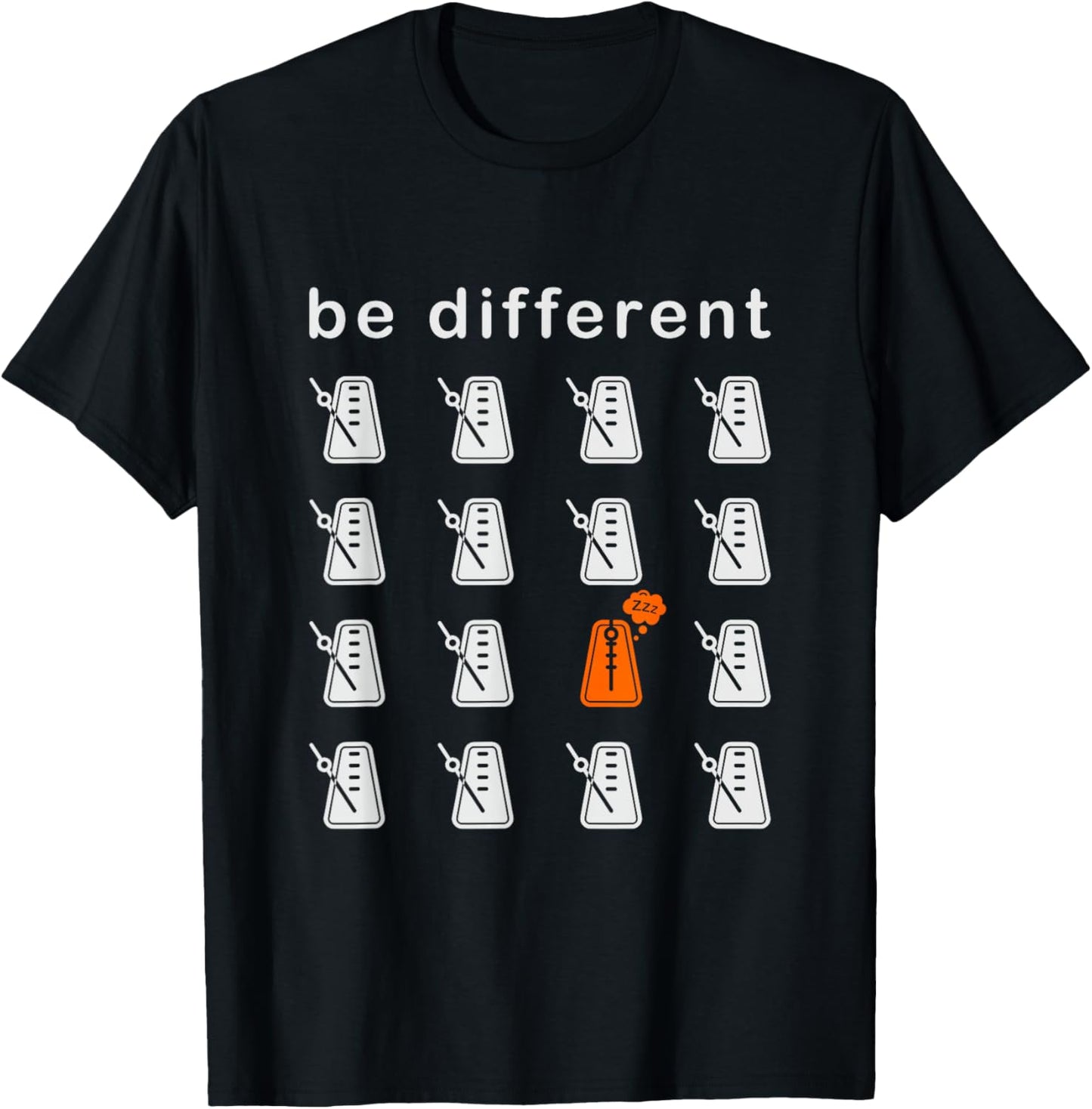 Funny Sleeping Metronome Musician Largo T-Shirt - T-Shirt | Black