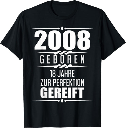 Funny 18 Years Saying Friend Gift 18th Birthday T-Shirt - T-Shirt | Black