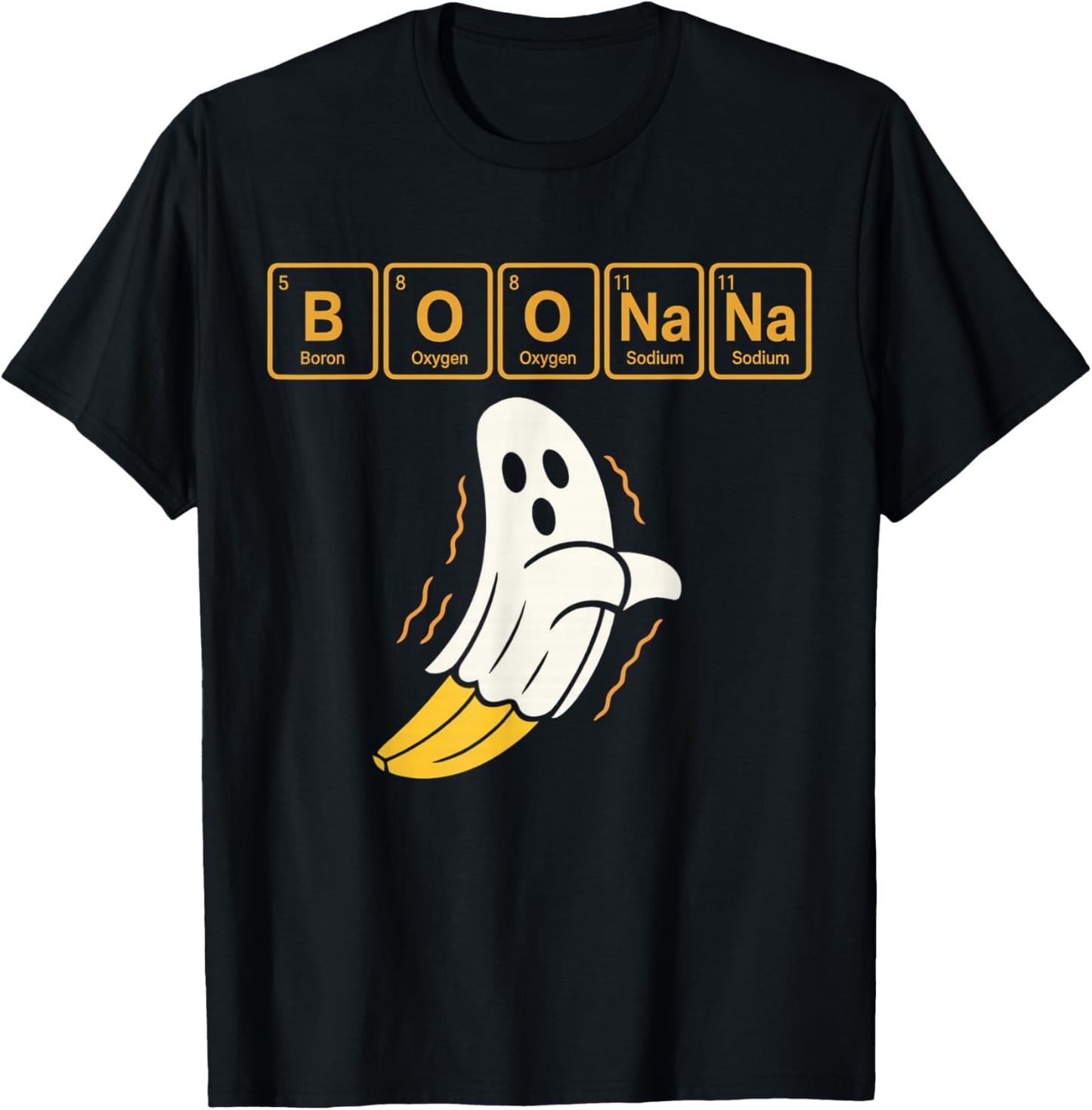 Chemistry Boonana Banana Ghost Cute Halloween Funny Teacher T-Shirt - T-Shirt | Black