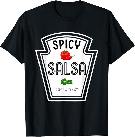 Spicy Salsa DIY Halloween Costume Group Condiments T-Shirt - T-Shirt | Black