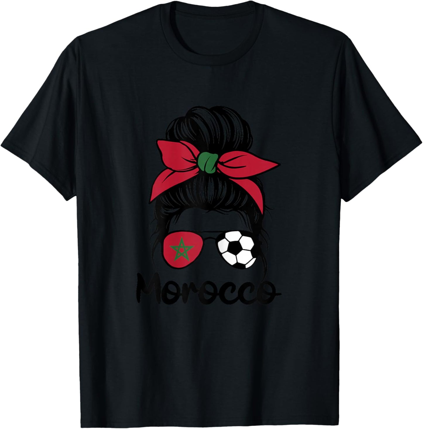 Morocco Femme Drapeau de la Maroc - Supporters Marocains T-Shirt - T-Shirt | Black