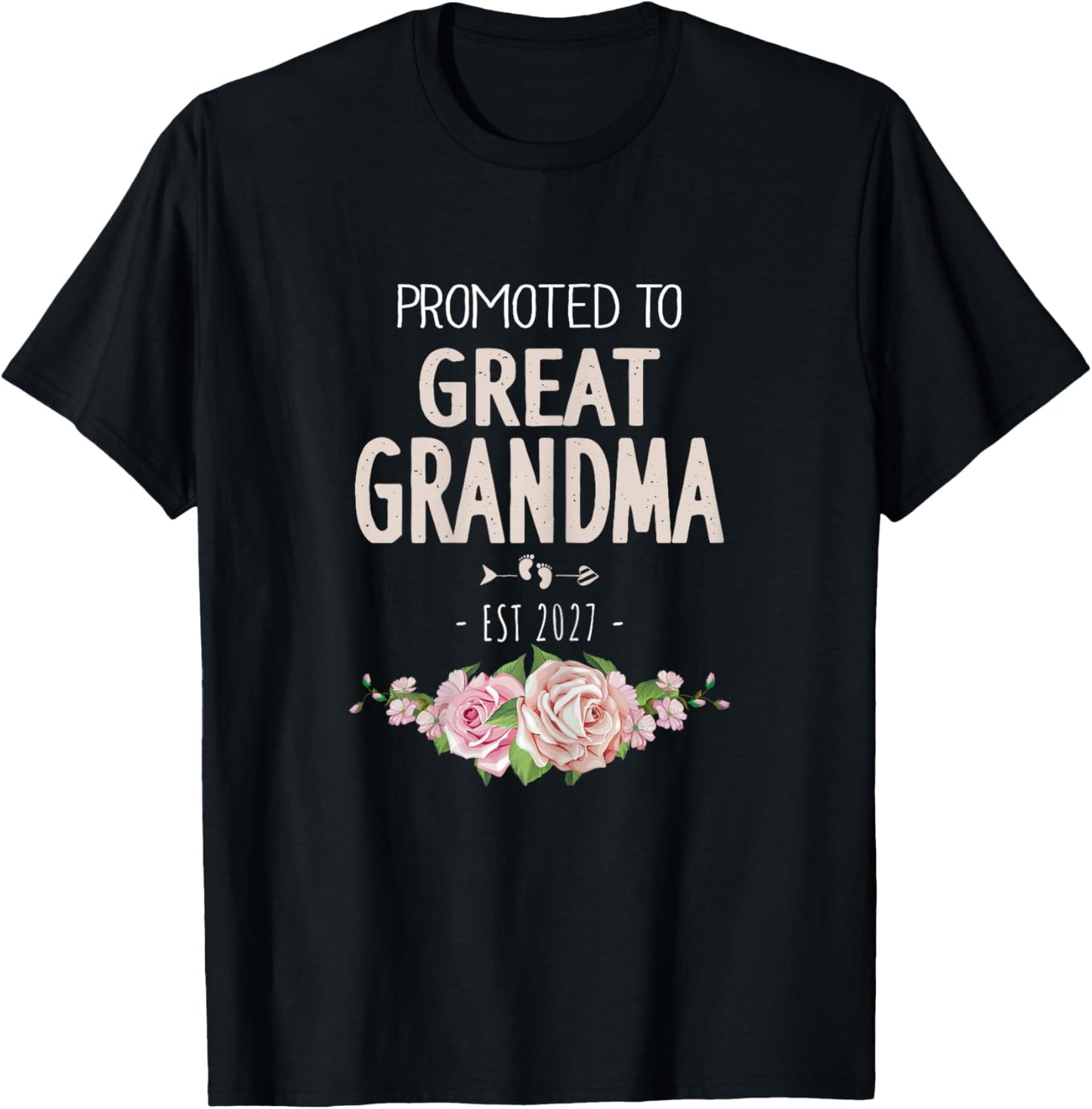 Promoted to Great Grandma 2027 Great Grandma 2027 T-Shirt - T-Shirt | Black