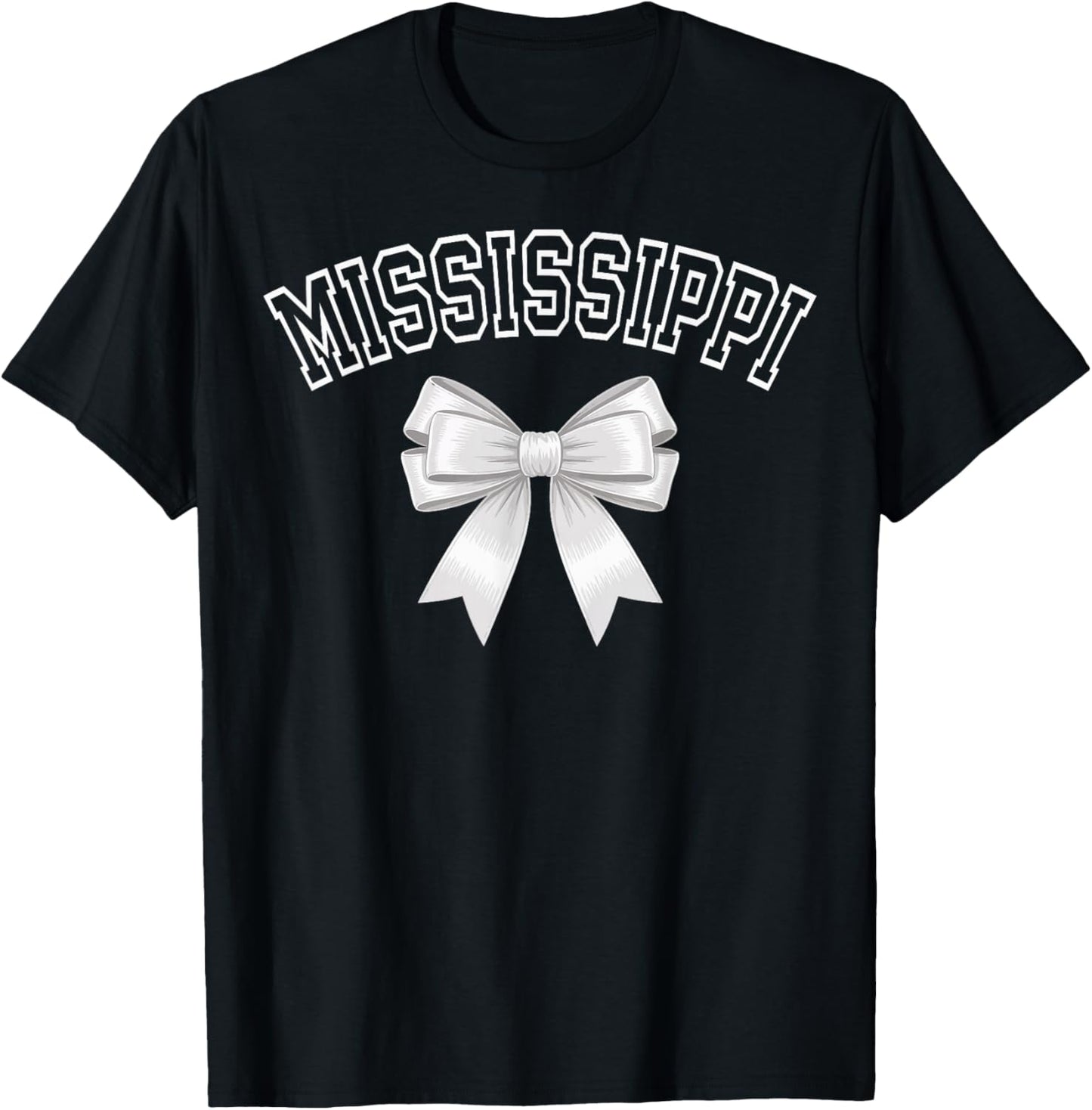 Mississippi Coquette Bow Hometown Pride Girls T-Shirt - T-Shirt | Black