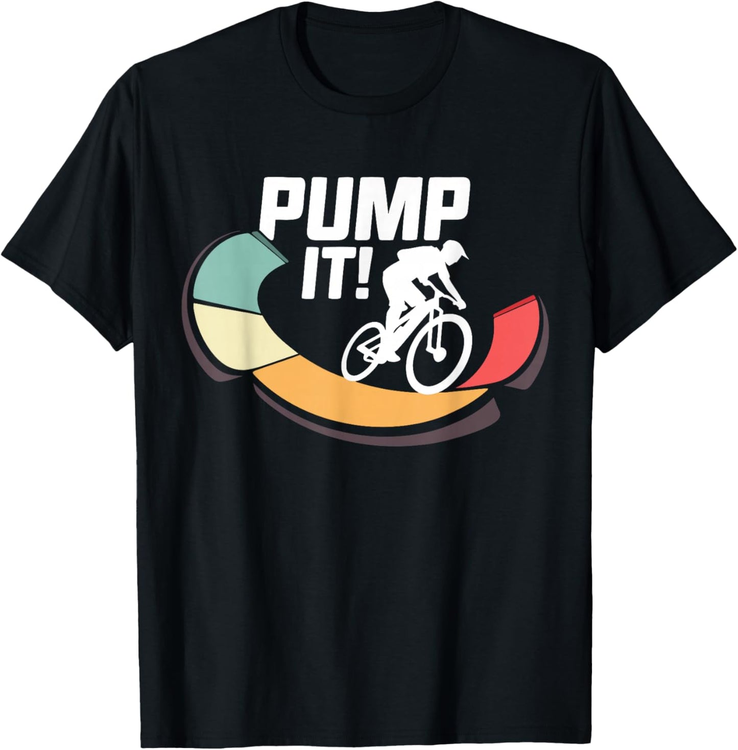 Retro Pump Track Rider Pump Track Bike T-Shirt - T-Shirt | Black
