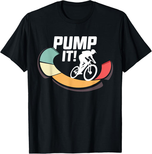 Retro Pump Track Rider Pump Track Bike T-Shirt - T-Shirt | Black