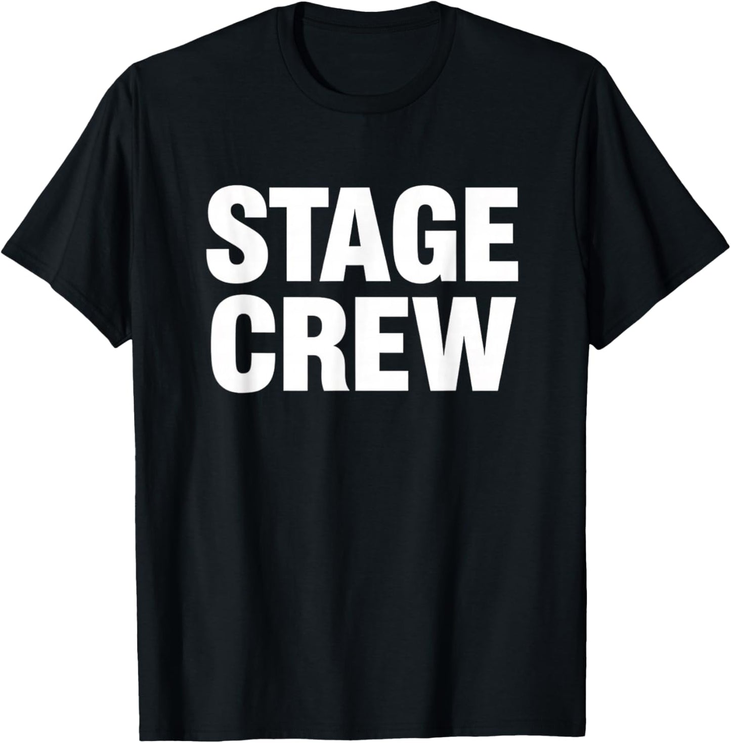 Stage Crew Bold Lettering Concert Theatre Backstage T-Shirt - T-Shirt | Black