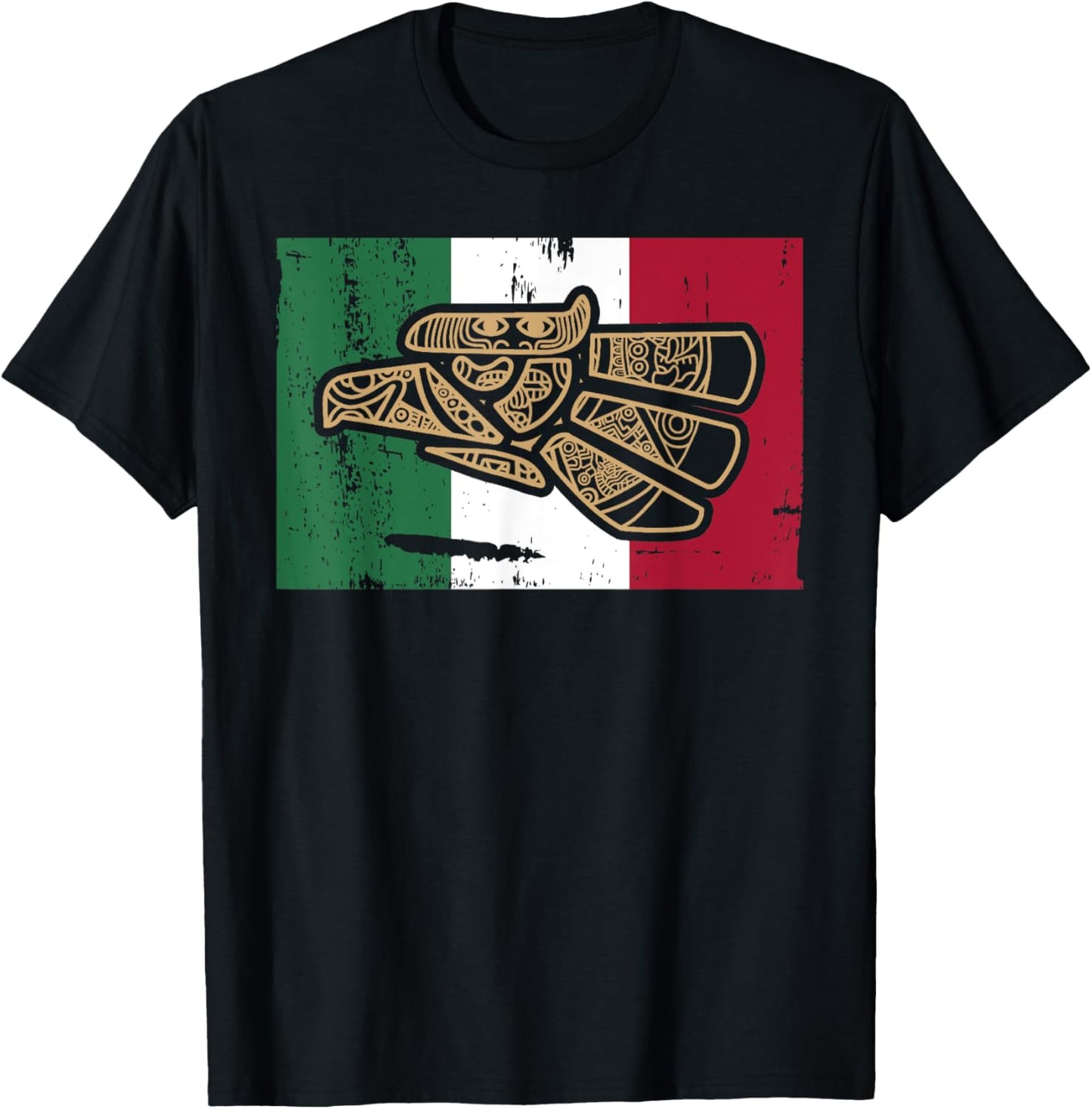 Mexico Vintage Mexican Flag Pride Hecho en Mexico Jersey T-Shirt - T-Shirt | Black