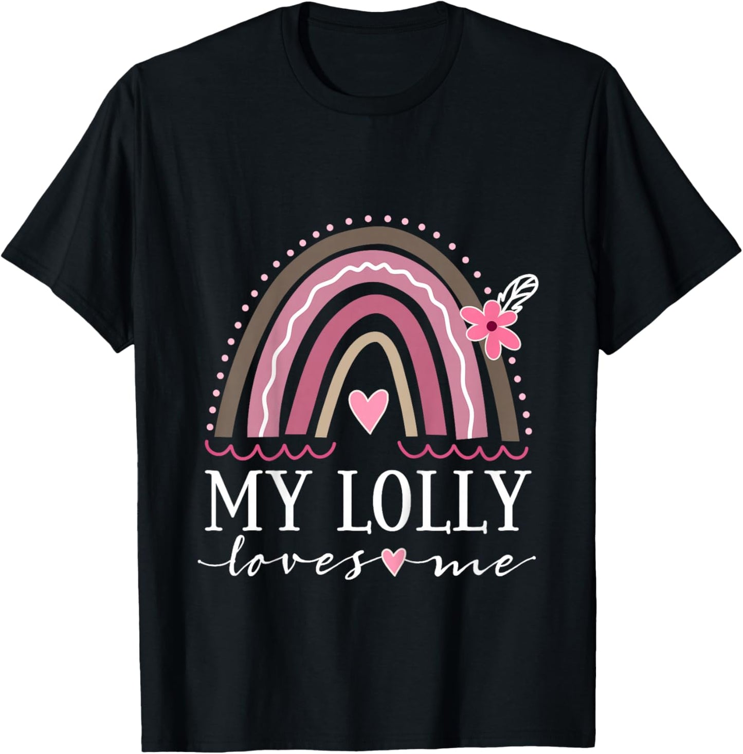 My Lolly Loves Me Granddaughter Rainbow T-Shirt - T-Shirt | Black