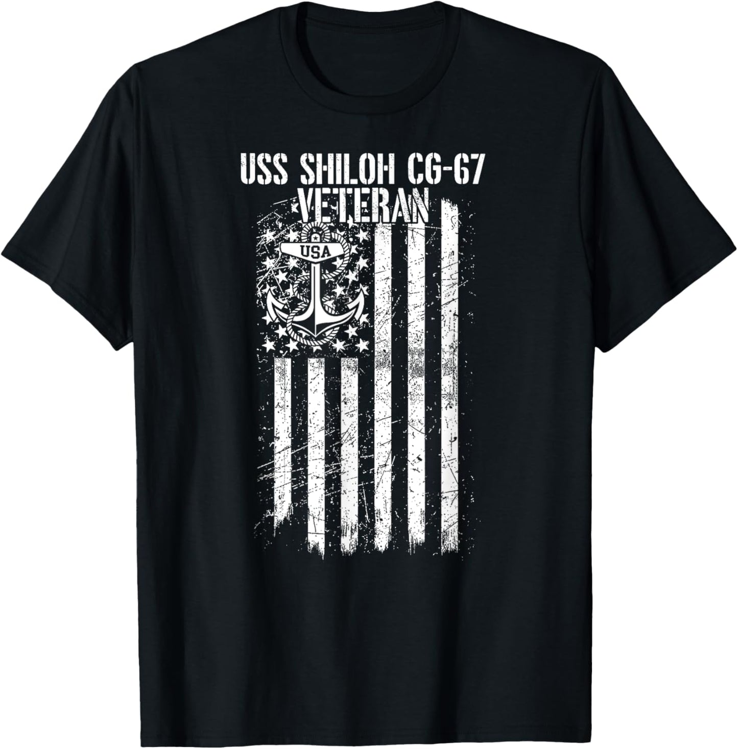 USS Shiloh CG-67 Cruiser Veteran T-Shirt - T-Shirt | Black