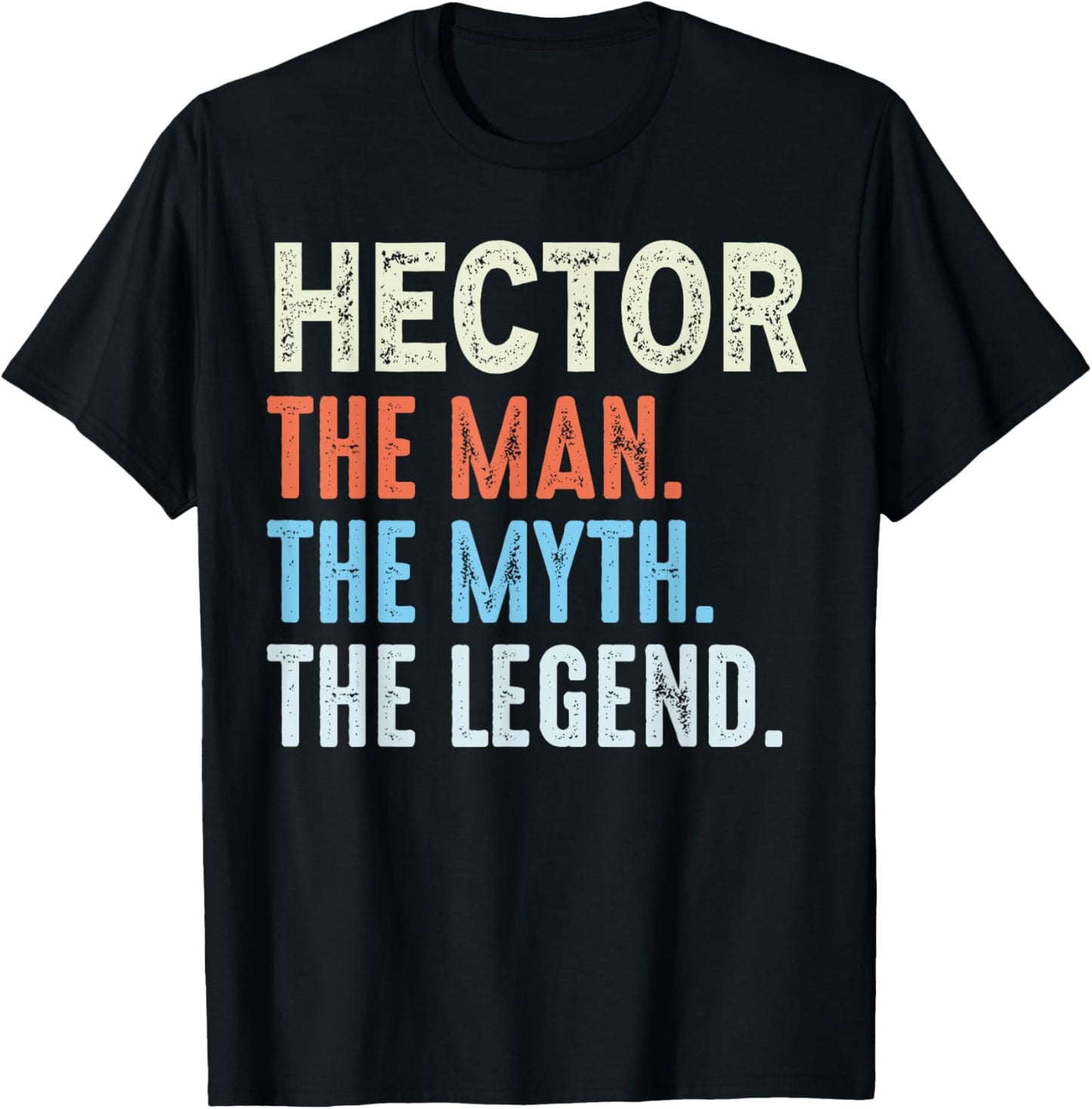 Hector The Legend Name Personalized Cute Idea Men Vintage T-Shirt - T-Shirt | Black