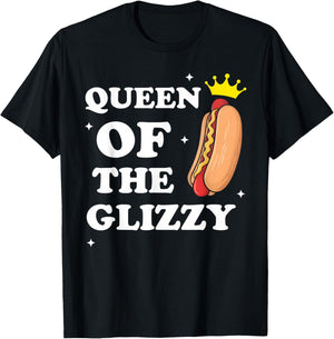 Queen of the Glizzy Funny Glizzy Gobbler Meme Hot Dog Lover Men Women Kids T-Shirt - T-Shirt | Black