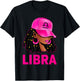 Libra Queen Loc'd Hair Black Woman Cap Zodiac Sign T-Shirt - T-Shirt | Black
