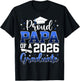 Proud Papa of a Class of 2026 Graduate Senior Graduation T-Shirt - T-Shirt | Black