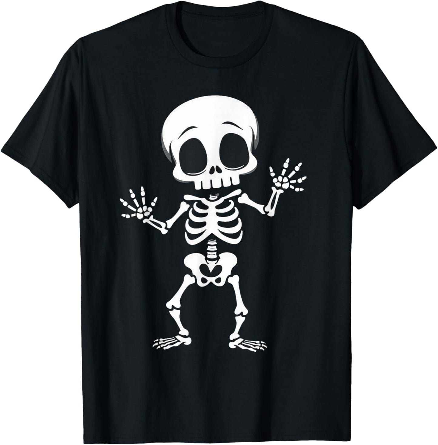 BOO Skeleton halloween kids boys toddler men funny costume T-Shirt - T-Shirt | Black