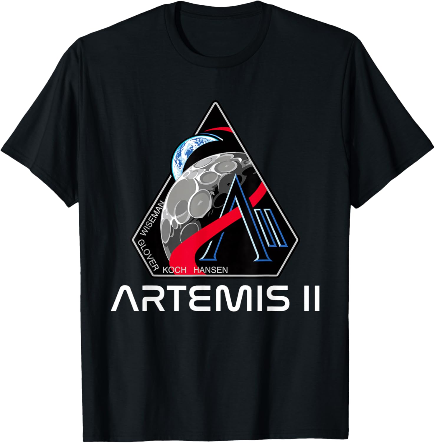 Artemis II Moon Mission Crew Space Exploration T-Shirt - T-Shirt | Black