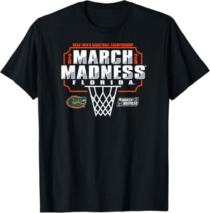 Florida Gators March Madness 2025 Basketball Blue T-Shirt - T-Shirt | Black