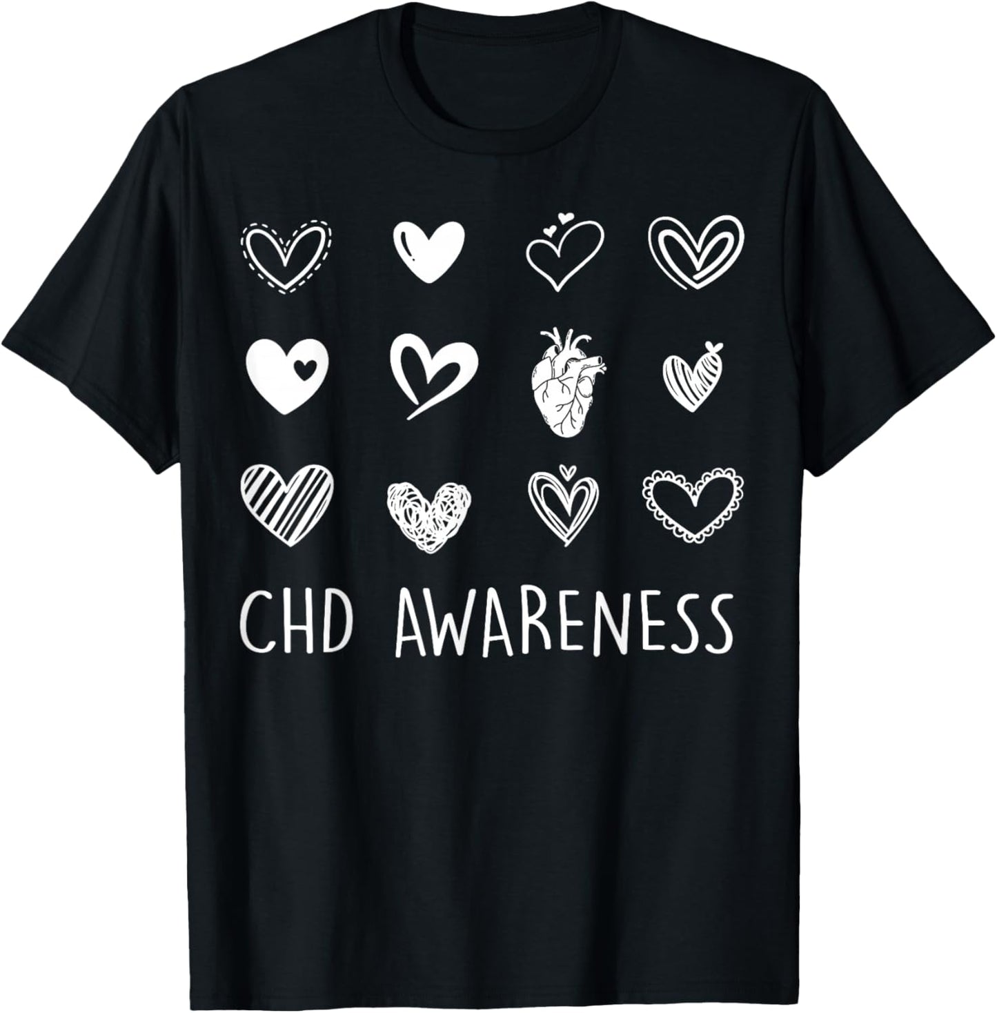 CHD - Congenital Heart Disease Awareness T-Shirt - T-Shirt | Black