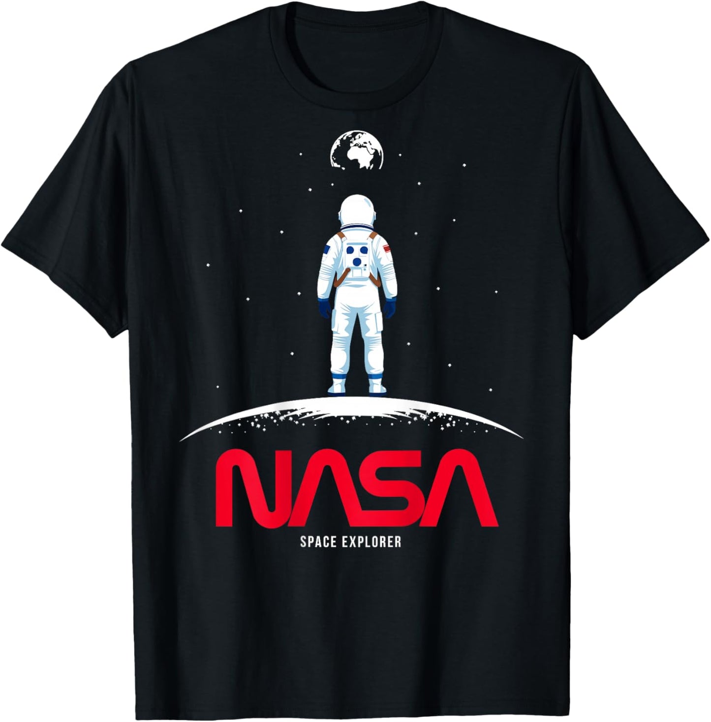 NASA - Backprint: Earth View T-Shirt - T-Shirt | Black