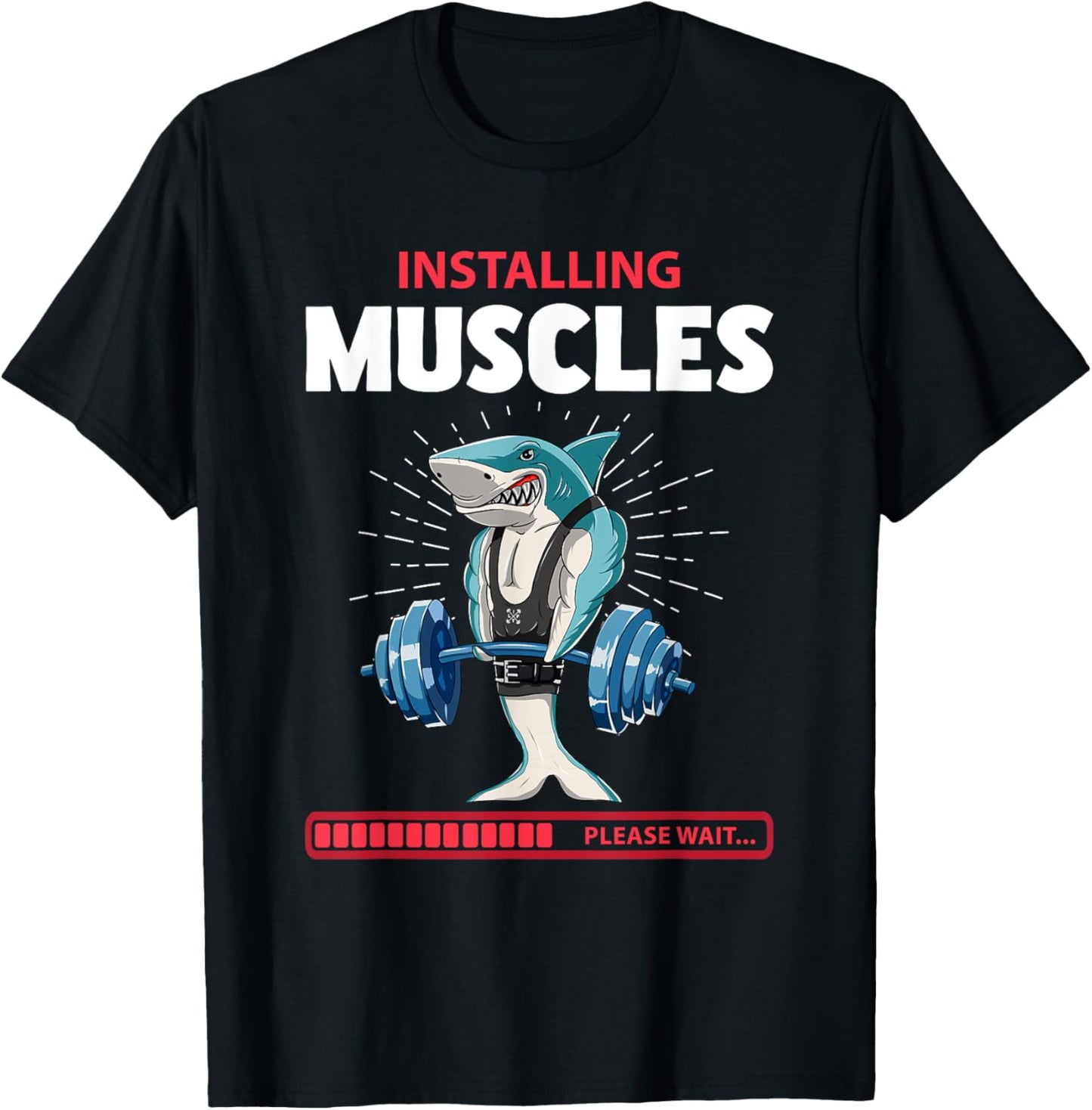 Shark Deadlift Fitness Gym Weightlifting T-Shirt - T-Shirt | Black