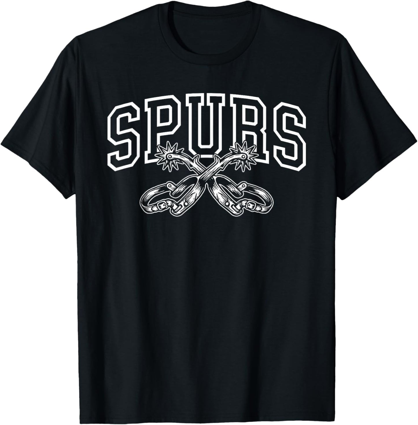 Cowboy Western Spurs Boot Spur Women Kids T-Shirt - T-Shirt | Black