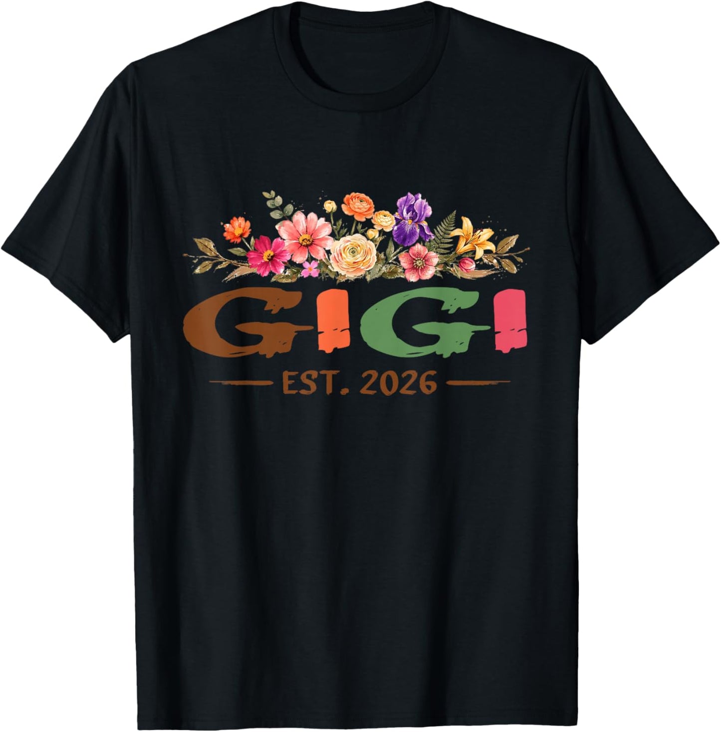 Gigi 2026 Flower Promoted to Gigi T-Shirt - T-Shirt | Black