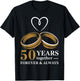 50th Wedding Anniversary Shirt for Couple - 50 Years Wedding T-Shirt - T-Shirt | Black
