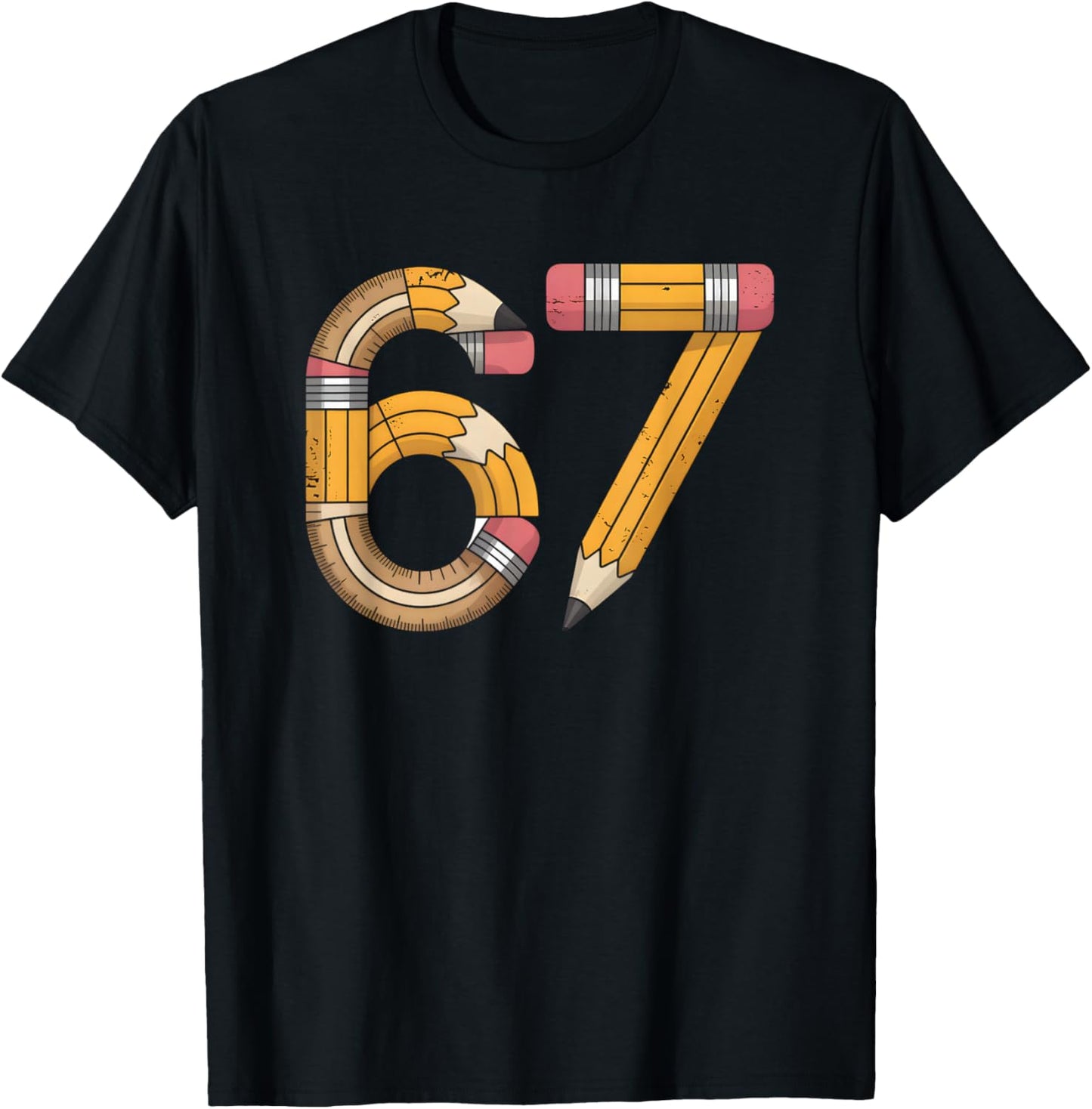Funny 67 School Meme Trend Design for Students and Teachers T-Shirt - T-Shirt | Black
