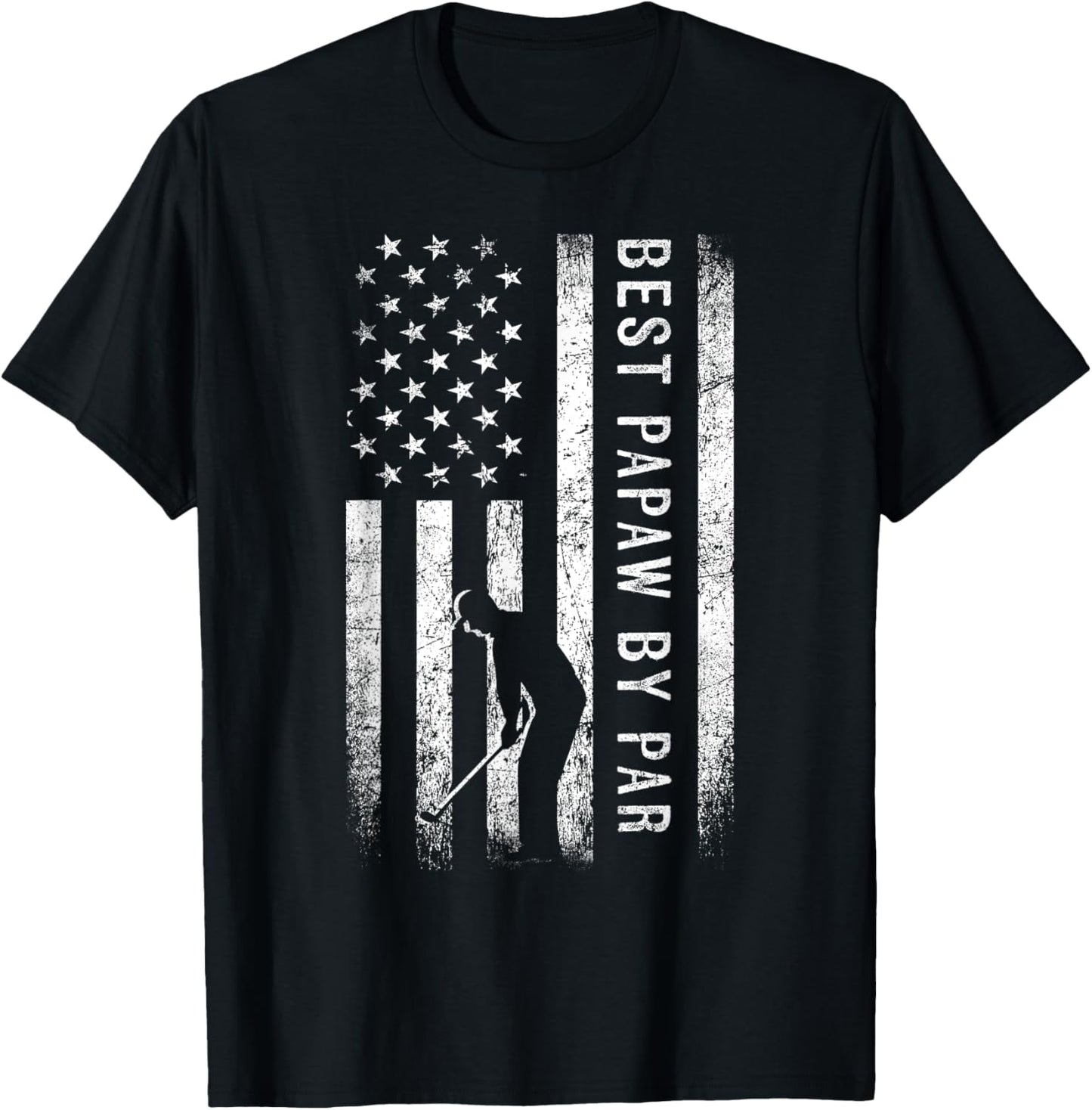 Best Papaw By Par Golfing Gifts Papaw Father's Day Golf T-Shirt - T-Shirt | Black
