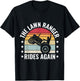 Lawn Ranger Rides Again Funny Lawn Mowing Design T-Shirt - T-Shirt | Black