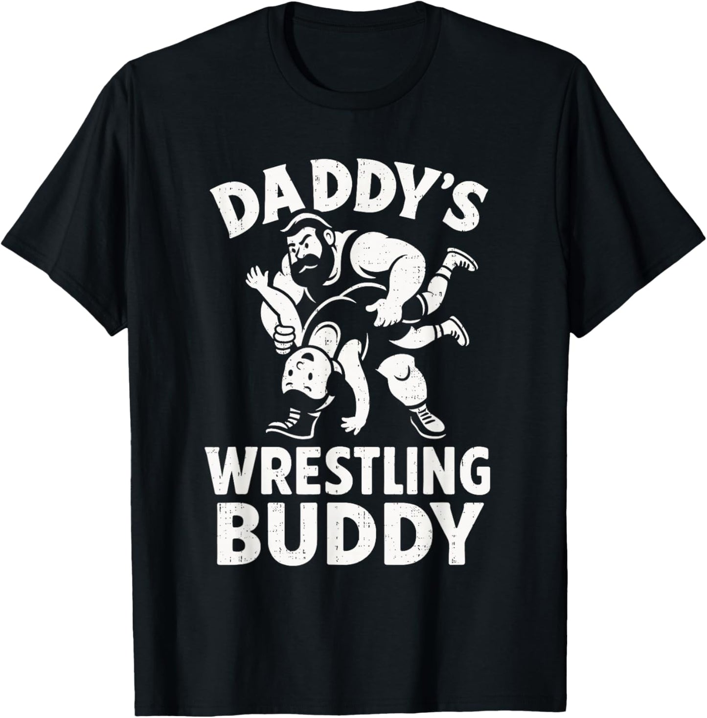 Funny Dad and Son Daughter Kids Wrestling Wrestler Wrestle T-Shirt - T-Shirt | Black