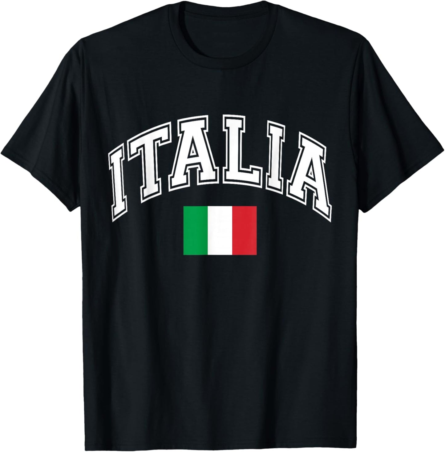 Italy Italian Flag Italia T-Shirt - T-Shirt | Black