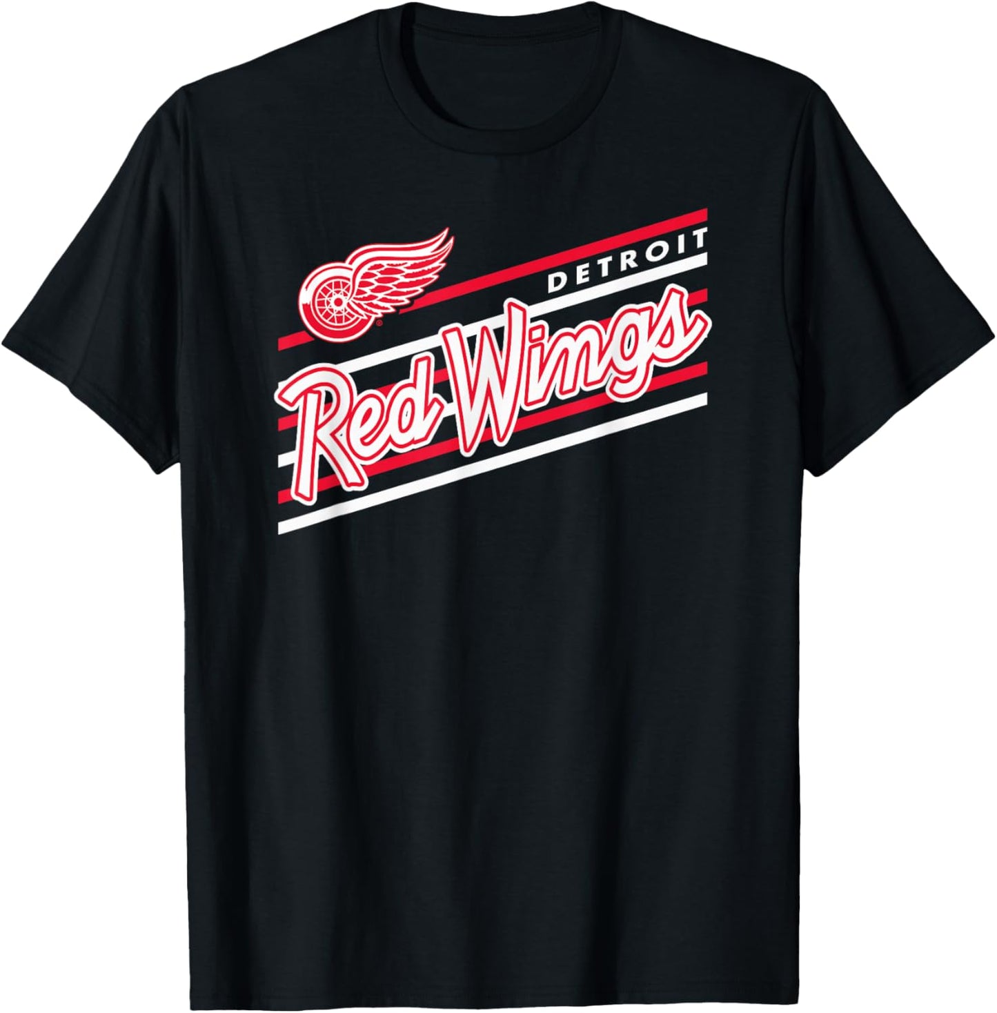 Detroit Red Wings Retro Performer Officially Licensed T-Shirt - T-Shirt | Black