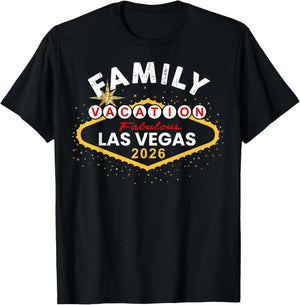 Family Vacay Squad Trip Vegas Family Vacation Las Vegas 2026 T-Shirt - T-Shirt | Black