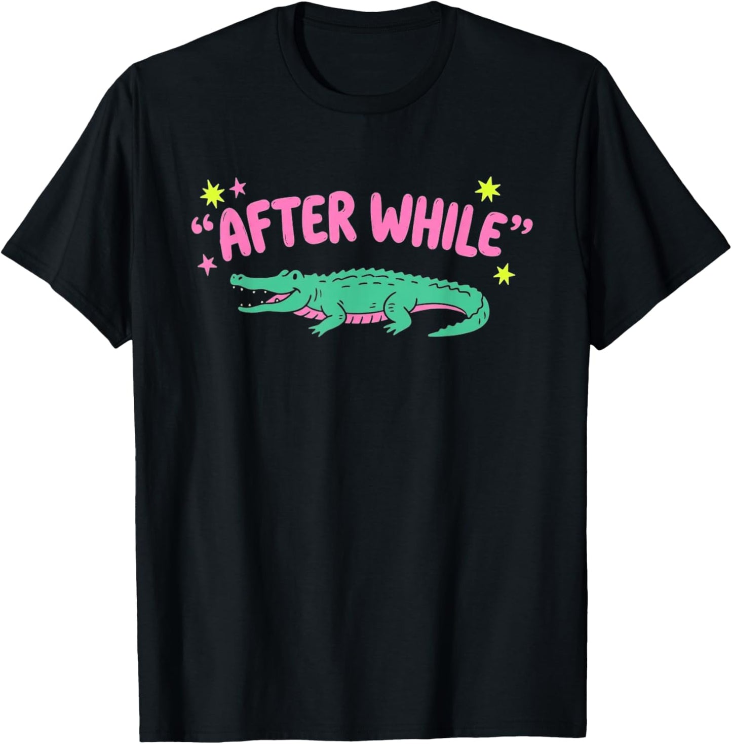 Funny After While Crocodile T-Shirt - T-Shirt | Black