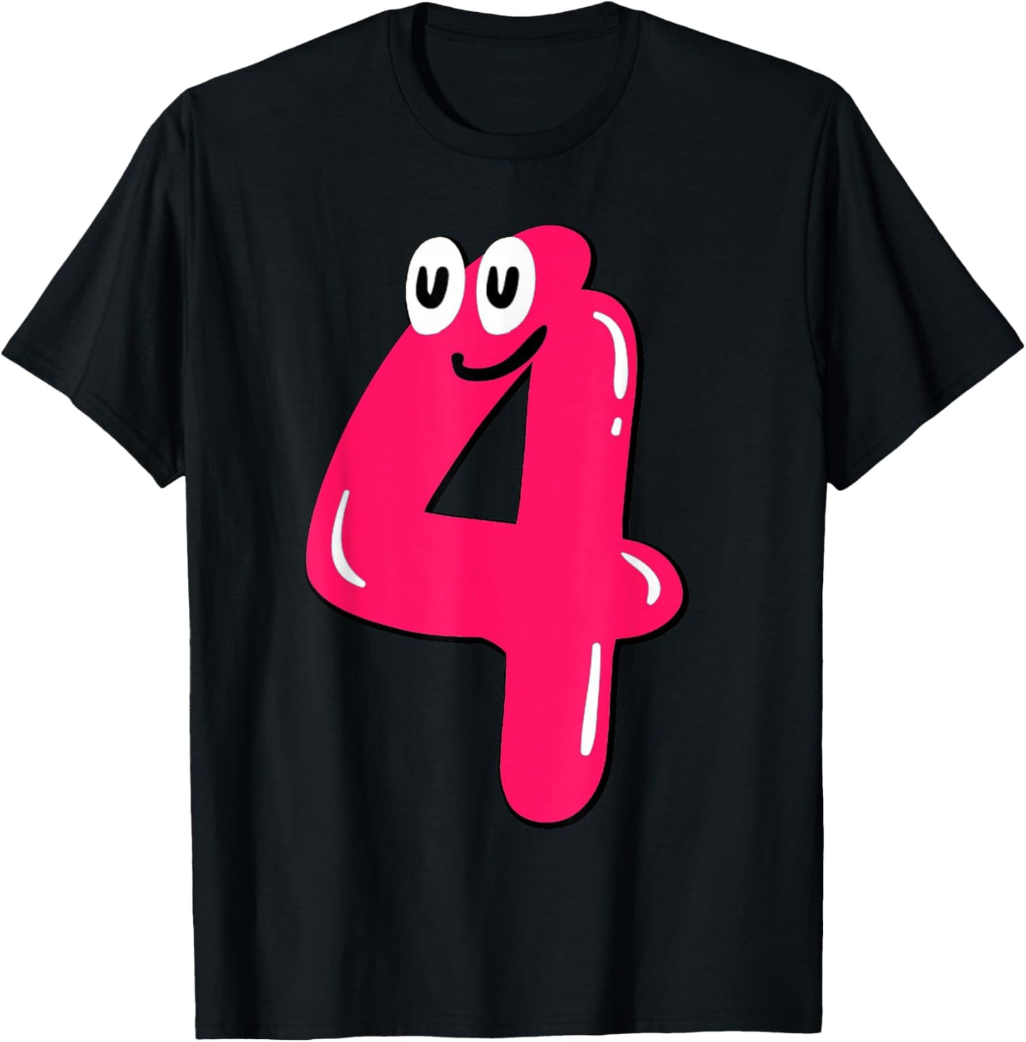 Number 4 Maths Day Outfit for Girl 4th Birthday Girls T-Shirt - T-Shirt | Black