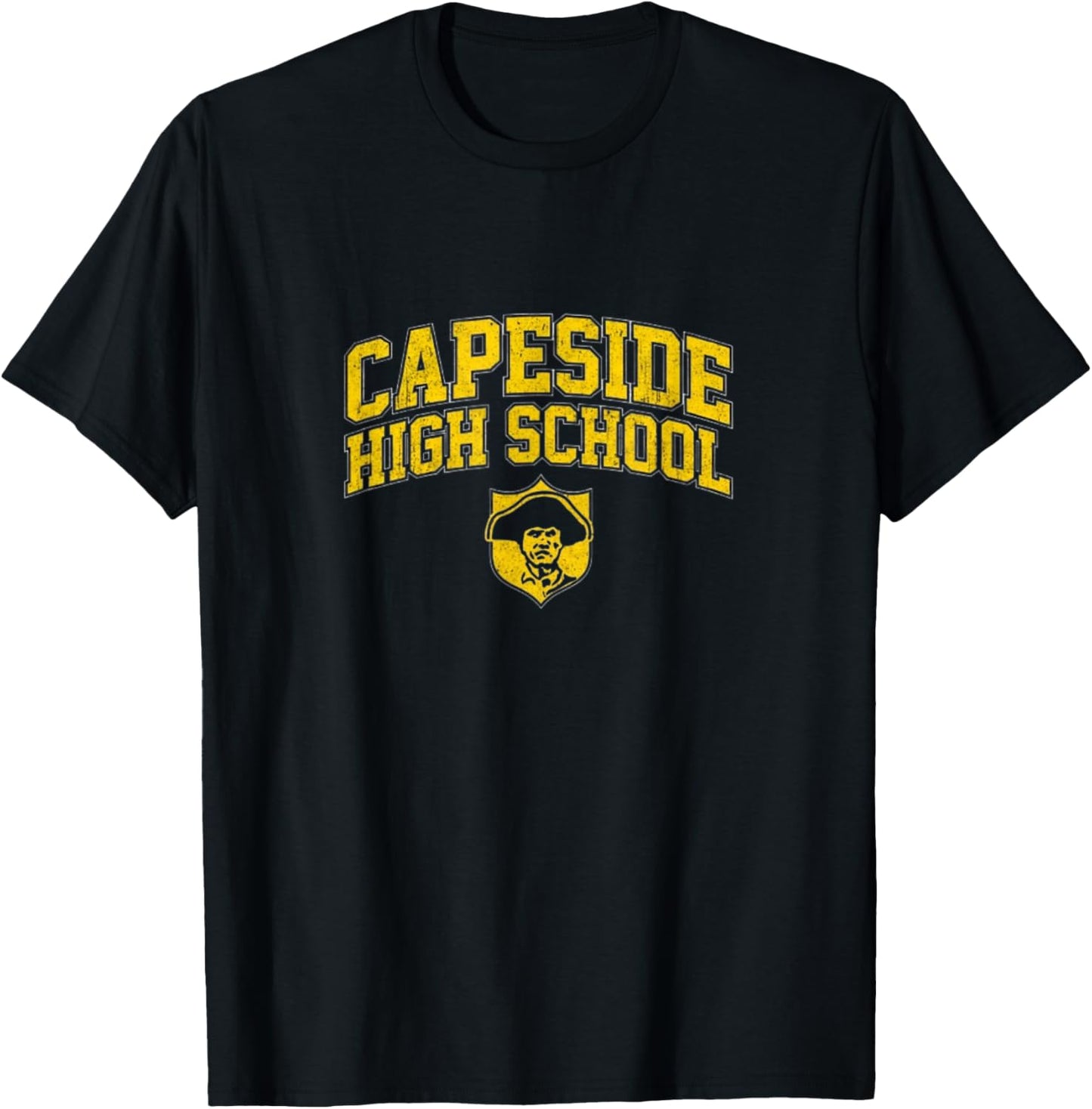 CAPESIDE HIGH School - Retro Used Look T-Shirt - T-Shirt | Black