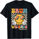 Bruh We Back Teacher Smile Face Back To School Teachers T-Shirt - T-Shirt | Black