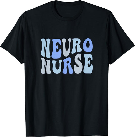 Groovy Neuro Trauma Icu Nurse Neurology Nurse Neuroscience T-Shirt - T-Shirt | Black