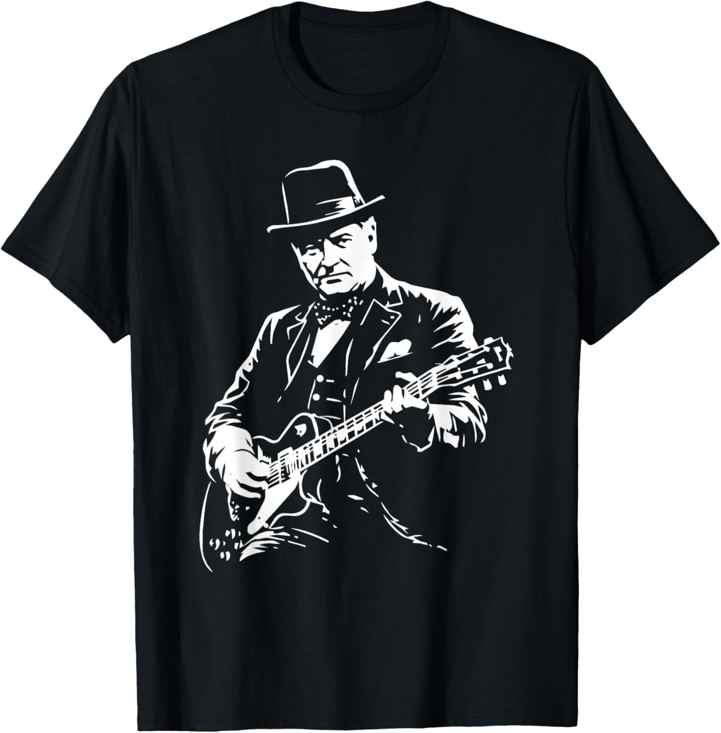 Winston Churchill Guitare T-Shirt - T-Shirt | Black