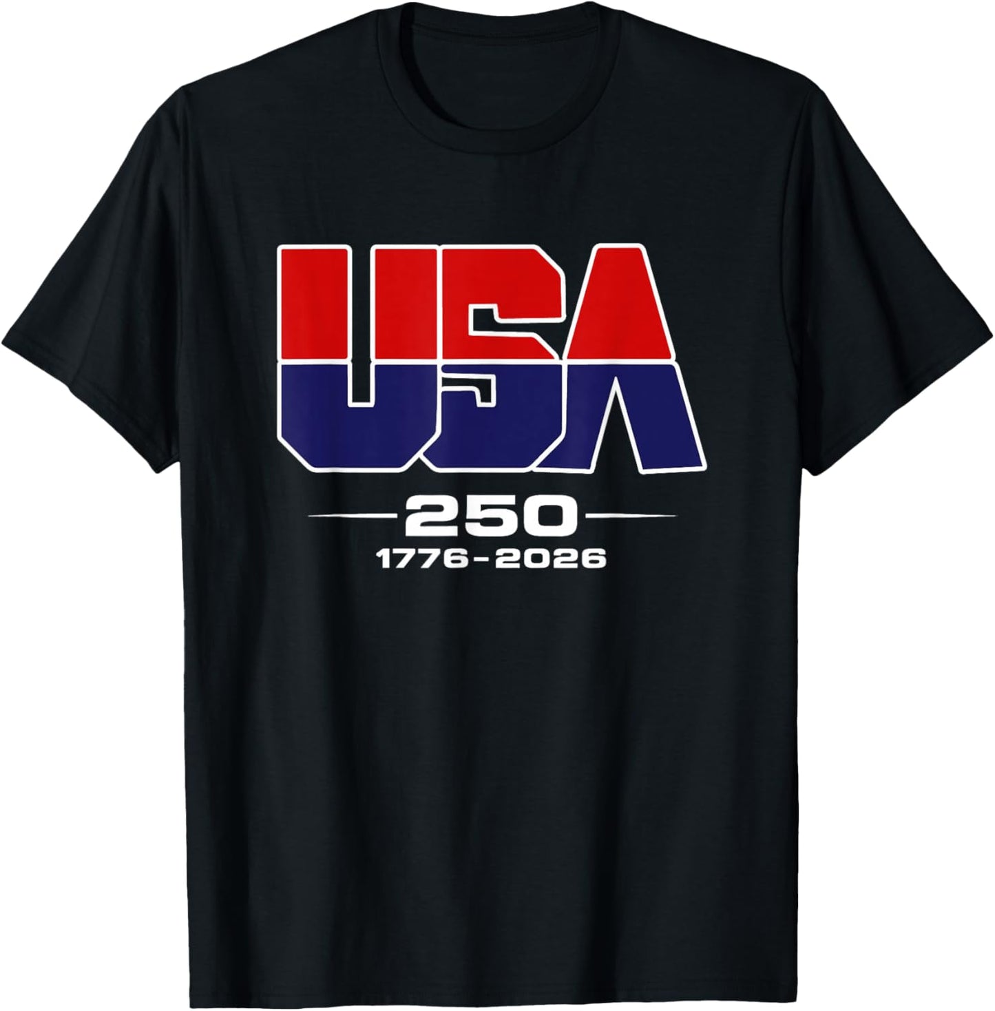 USA 250 Years Patriotic, 1776–2026 American Heritage T-Shirt - T-Shirt | Black