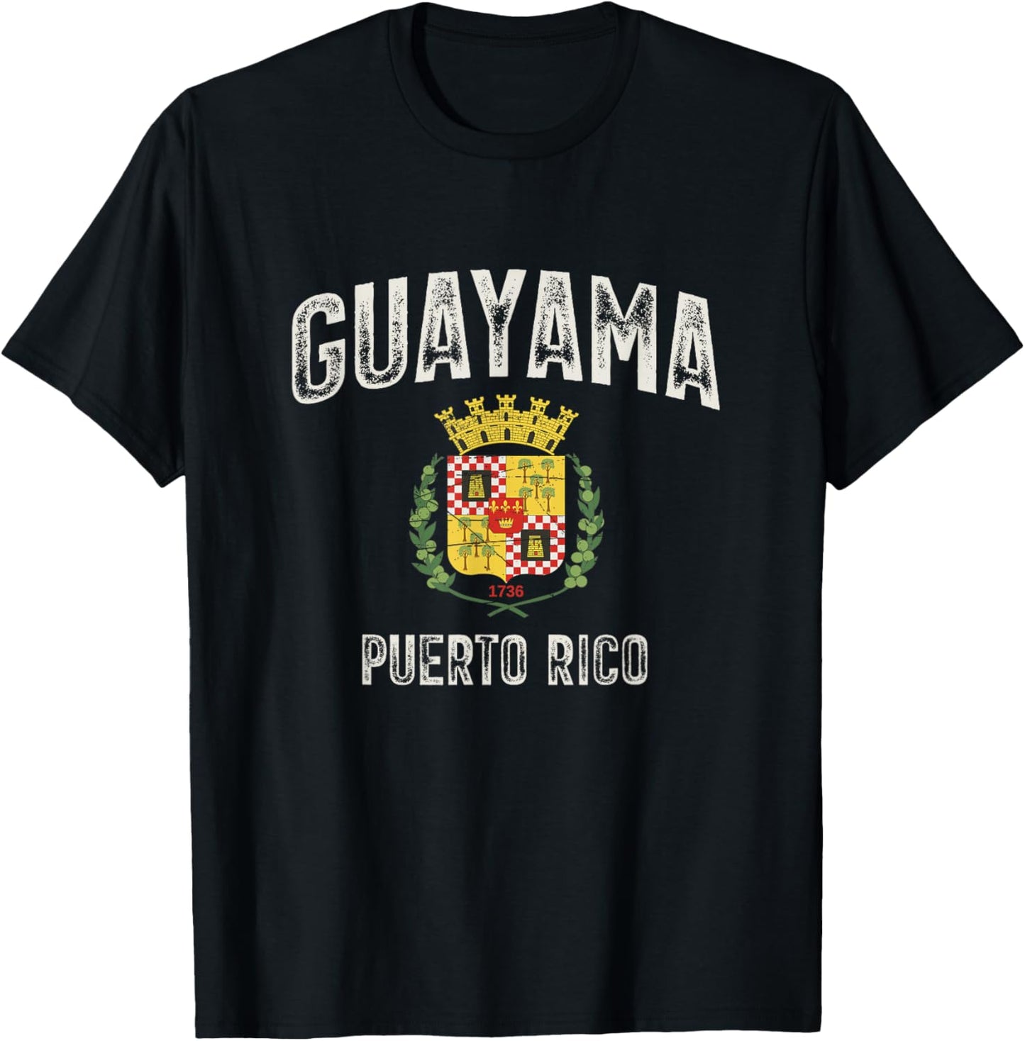 Guayama City in Puerto Rico, Guayama Armorial T-Shirt - T-Shirt | Black