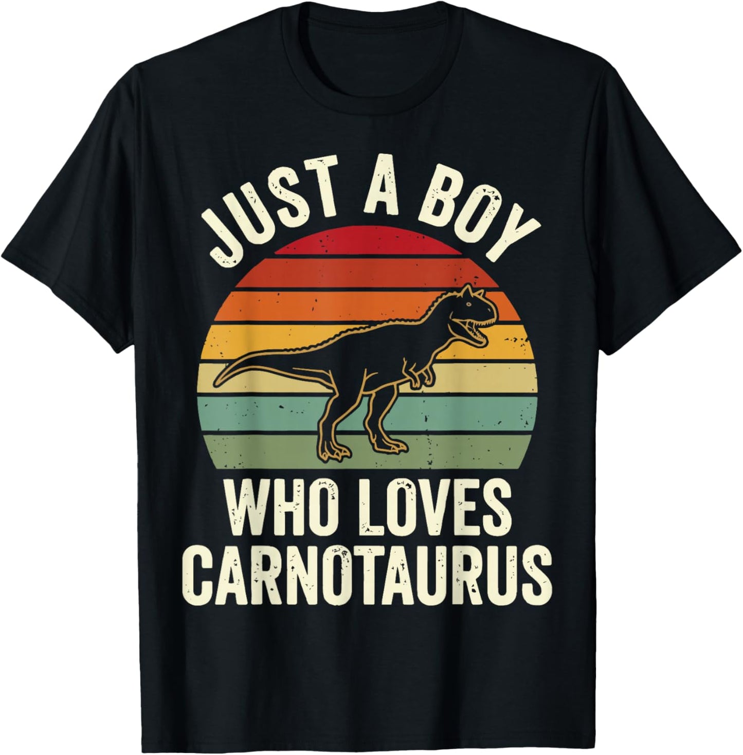 Just A Boy Who Loves Carnotaurus T-Shirt - T-Shirt | Black