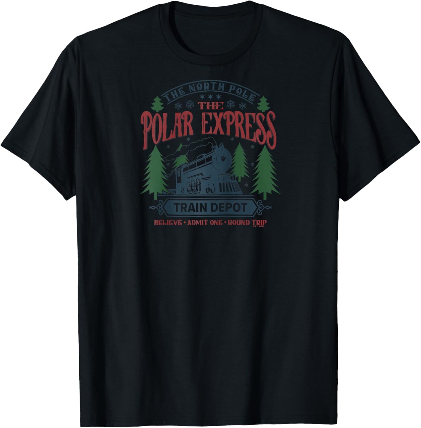The Polar Express Train Depot Raglan Baseball T-Shirt - T-Shirt | Black